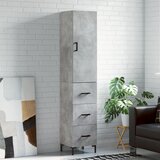 vidaXL Visoka komoda siva betona 34 5x34x180 cm od konstruiranog drva | shoptok.hr