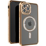 AVIZAR diamond case za iphone 12 pro max zaščita magsafe contour strass, zlata, (5000014411) | Shoptok.si