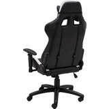 XORA GAMING STOL kovina, umetna masa, tekstil črna, bela | Shoptok.si