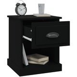  Noćni ormarići 2 kom crni 39 x 39 x 47,5 cm konstruirano drvo | Eponuda.ba