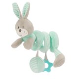 Baby Mix Plišana spirala zeko grey&mint | shoptok.hr