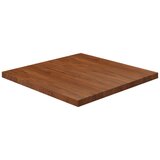 vidaXL Kvadratna mizna plošča temno rjava 80x80x4 cm trdna hrastovina Cene