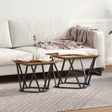  Set pomoćnih stolića 2 pcs obnovljeno drvo | shoptok.hr
