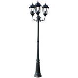 vidaXL Vrtna stupna svjetiljka 3-lanterne 230 cm tamno zelena/crna Cijene