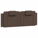 Maison Chic posteljno vzglavje - vzglavna omarica - vzglavna stranica rjava 140 cm umetno usnje, (21703936) | Shoptok.si