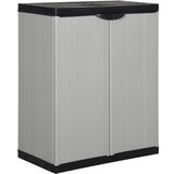 vidaXL Vrtna omara z 1 polico siva in črna 68x40x85 cm Cene