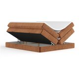 Maison de Rêve Oranžna boxspring postelja s prostorom za shranjevanje/brez vzglavja 200x200 cm Juniper – | Shoptok.si