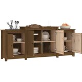  Komoda smeđa boja meda 164 x 37 x 68 cm od masivne borovine | Eponuda.com
