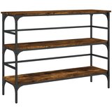 Maison Chic konzolna miza - miza ob steni dimljen hrast 100x32x75 cm inženirski les, (21786137) Cene