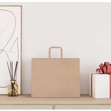  Papirnate vrećice 250 kom s ručkama smeđe 32x22x24 cm | shoptok.hr
