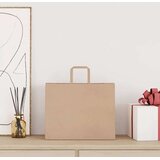  Papirnate vrečke 250 kosov z ročaji rjave barve 32x22x24 cm, (5000160843) | Shoptok.si