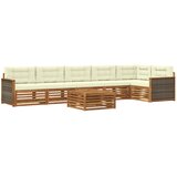 vidaXL Zunanja garnitura za sedenje z blazino 7 pcs Naravna in smetana, (5000279556) | Shoptok.si