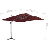  Konzolni suncobran s aluminijskom šipkom bordo 400 x 300 cm | shoptok.hr