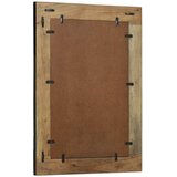 Zidno ogledalo Crna i smeđa 70 x 2 x 70 cm Čvrsto drvo akacije | shoptok.hr