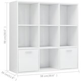 Ormarić za knjige sjajni bijeli 98x30x98 cm konstruirano drvo | Shoptok.si