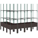  Vrtna sadilica s rešetkom smeđa 160 x 120 x 142,5 cm PP | shoptok.hr