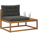 Vanjski krajnji kauč s jastukom Prirodna 115 x 83 x 73 cm - Prirodno i antracit Krajnji kauč | shoptok.hr