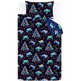 Catherine Lansfield Crna/plava posteljina za krevet za jednu osobu 135x200 cm Christmas Gamer – | shoptok.hr