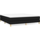  Za krevet s oprugama crni 180 x 200 cm od tkanine | shoptok.hr