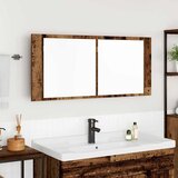  LED Ogledalo s Ormarom s policom Staro drvo 100 x 12 x 45 cm | shoptok.hr