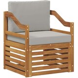  Set vanjskih sofa s jastukom Prirodna 67 x 63 x 73 cm - Prirodna i svijetlo siva Nagnuto | shoptok.hr