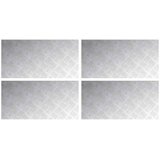  Stepenica Pravokutni 4 pcs Srebrno 80 x 40 cm Aluminij | shoptok.hr