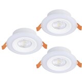Eglo Set okroglih LED vgradnih svetilk Calogne (3,8 W, Bela, RGBW) | Shoptok.si