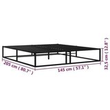  Za krevet crni metalni 140 x 200 cm | shoptok.hr