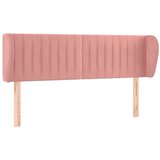  Vzglavje z ušesi roza 147x23x78/88 cm žamet | Shoptok.si