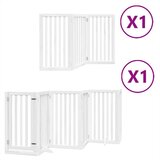 vidaXL Vrata za pse s vratašcima 9 panela sklopiva 450 cm drvo topole | shoptok.hr