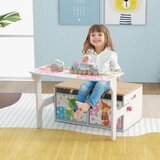  Komplet dječjeg stola i stolica 3 u 1, s 2 uklonjive košare za igru i učenje. | shoptok.hr