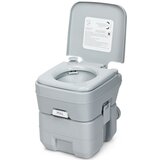  WC za kampiranje 20L + 12L, prijenosni putni toalet - sivo | shoptok.hr