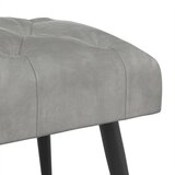 Klupa s gumbastim tkanjem Svjetlosiva 80 x 40 x 46 cm Baršun | shoptok.hr