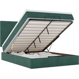 vidaXL Ottoman krevet s madracima tamnozeleni 140x190 cm baršun - Tamnozelena 140 x 190 cm Blok s kvadratima | shoptok.hr
