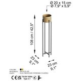 WALLXPERT decorative pot metalna crna saksija ged 024 a | ePonuda.com