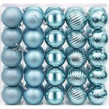  Set božićnih kuglica 50 kom. Tirkizna 8 cm Polistiren | shoptok.hr