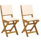  Vanjske bistro stolice 2 pcs Krem bijela 38 x 46 x 85 cm | shoptok.hr