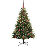 vidaXL Umjetna zložljiva božićna jelka 150 LED Zelena 120 cm PVC in PE | Shoptok.si