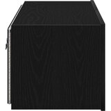 TV omara s LED osvetlitvijo črno hrast 80x35x31 cm | Shoptok.si