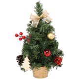 Molarem Home Umjetno božićno drvce u posudi - 30 cm s crvenim i zlatnim ukrasima u posudi | shoptok.hr