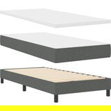vidaXL Box Spring Bed z vzmetnico temno siva 80x200 cm Tkanina | Shoptok.si