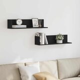  Zidne police 2 kom crne 75x16,5x16,5 cm konstruirano drvo | shoptok.hr