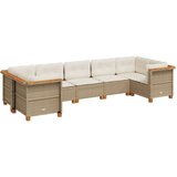 vidaXL 7-dijelni set vrtnih sofa od poliratana s jastucima bež | shoptok.hr