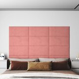 vidaXL zidne ploče baršunaste 12 kom ružičasti 60 x 30 cm 2,16 m² Cijene