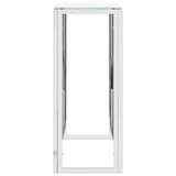  Konzolni stol srebrni 70 x 30 x 70 cm nehrđajući čelik i staklo | Eponuda.com