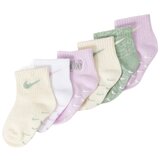 Nike Nogavice pastelno rumena / žad / majnica / bela | Shoptok.si