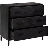  Ladičar crni 75 x 35 x 70 cm od masivne borovine | shoptok.hr
