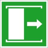 Signal rute za izbjegavanje folija Klizna vrata se otvaraju udesno SafetyMarking 38.A2082 (Š x V) 100 mm x 100 mm ISO | Eponuda.ba