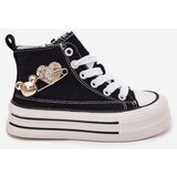 Boto Children's High Sneakers With Gold Decoration Black Elvena | ePonuda.com