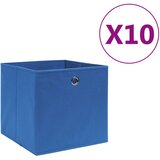 Kutije za pohranu od netkane tkanine 10 kom 28x28x28 cm plave | shoptok.hr